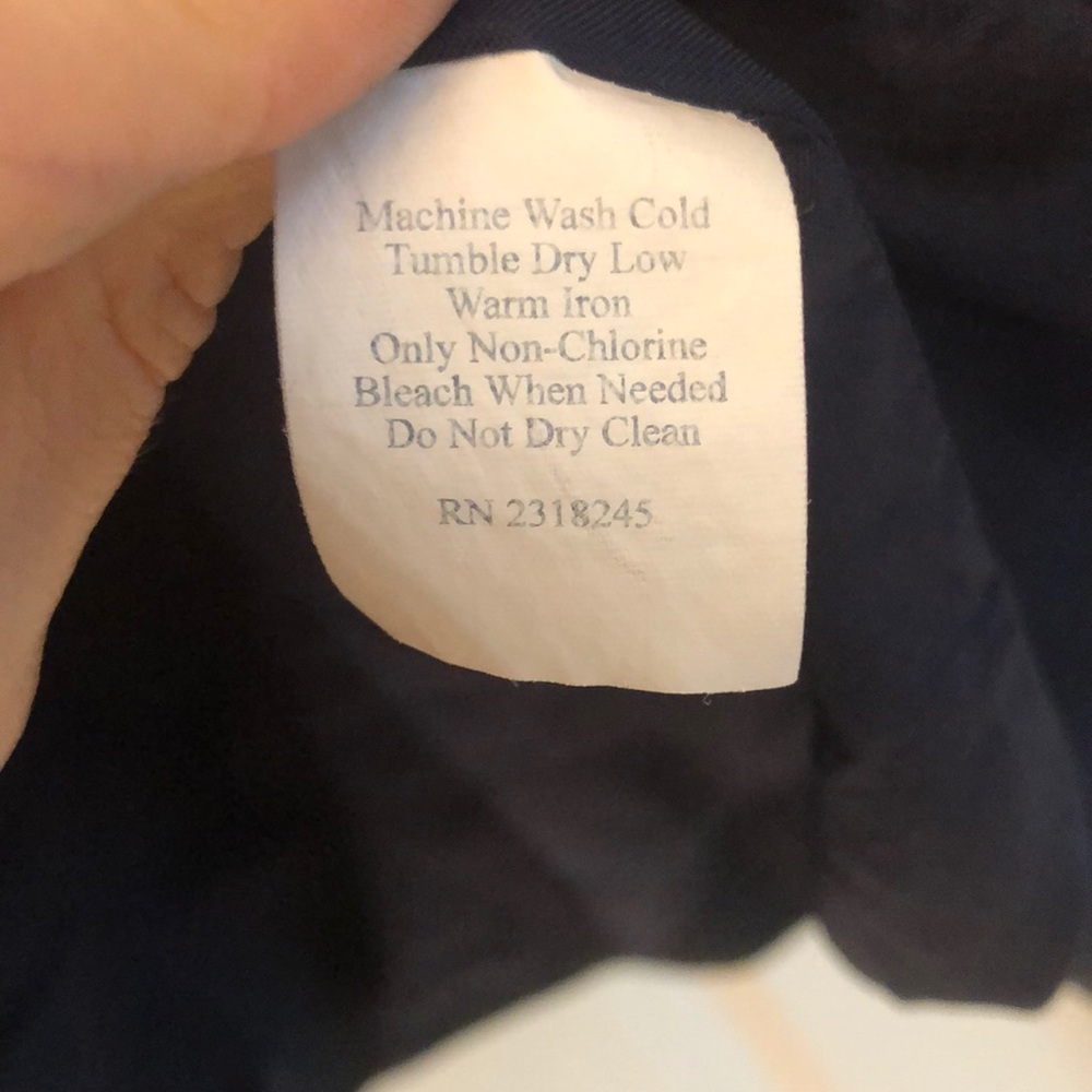 Vineyard Vines Navy Trench Coat - Picture 8 of 8